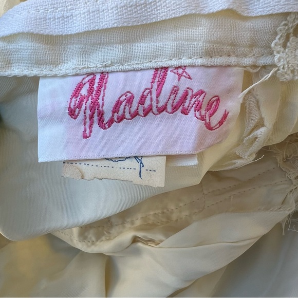 Vintage Nadine Elegan Ivy/off white Lace Maxi Dress Jr. Size 3 - Picture 8 of 11